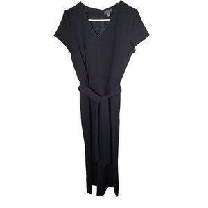 The Limited Jumpsuit Womens 2 Belted V Neck Wide Leg Pockets Office Business
